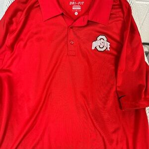 Nike Red Dri-FIT Polo with Athletic Logo